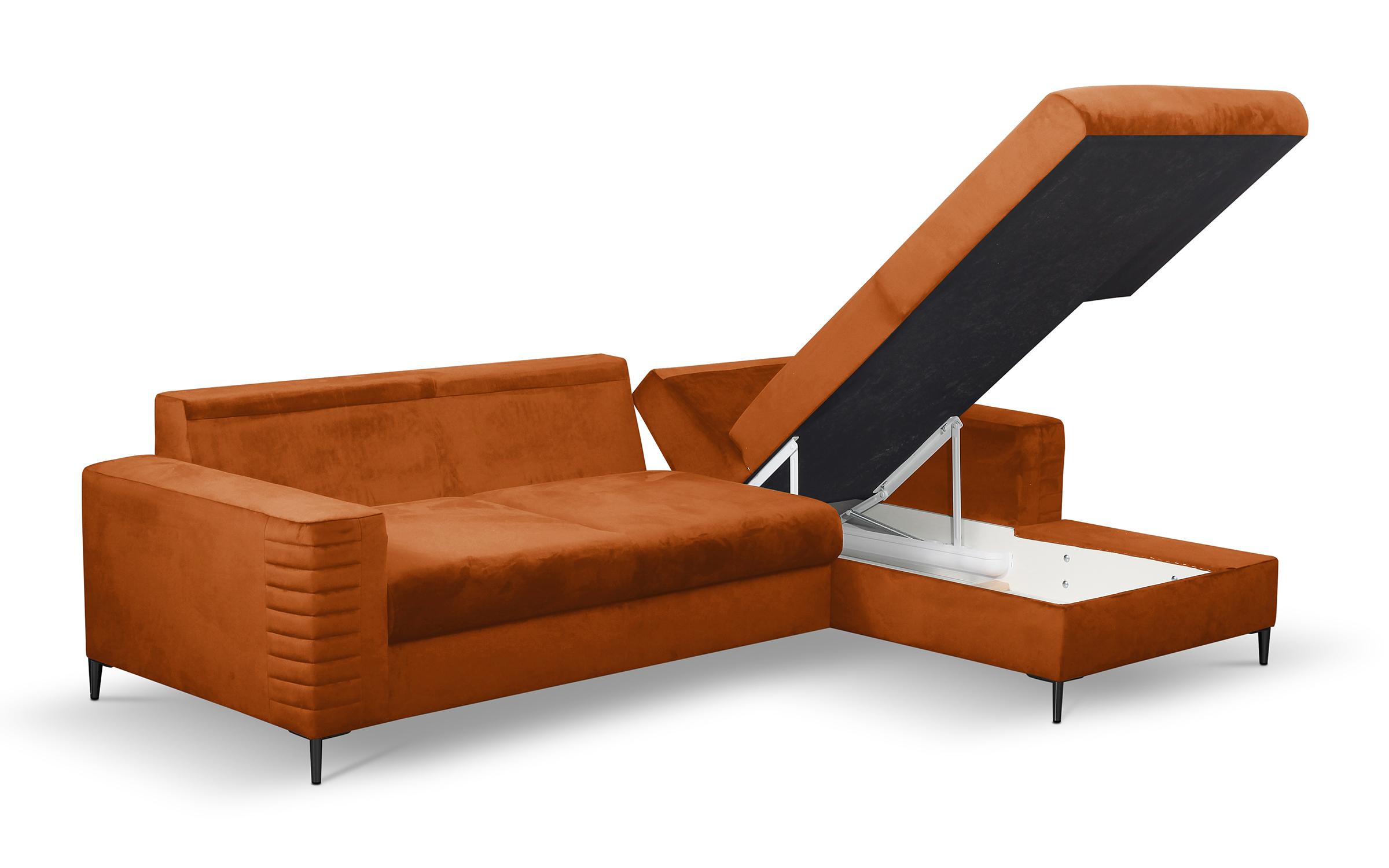 Γωνιακός καναπές Bolero, πορτοκαλί  3